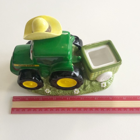John Deere Johnny Tractor Ceramic Figure w Cowboy Hat - Picture 8 of 10